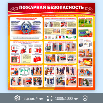 Стенд «Пожарная безопасность» (PB-01-ECONOMY2)